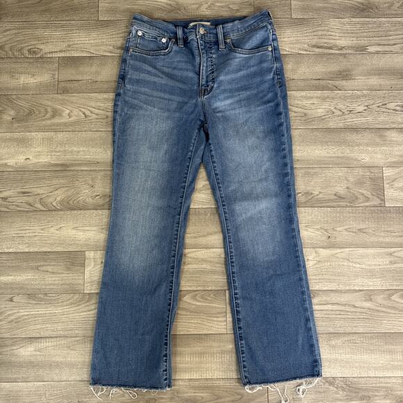 Madewell Mid Rise Cali Demi Boot Jeans Medium Wash sz 27 - Picture 2 of 8